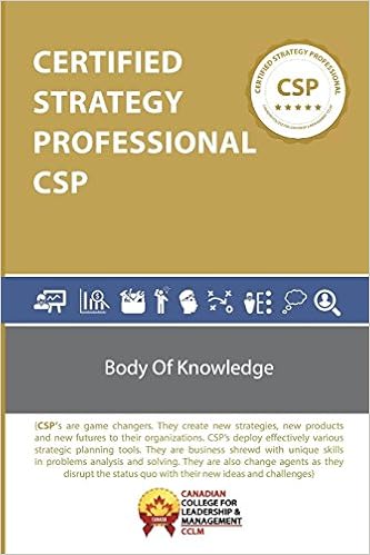 Certified Strategy Professional Csp Bok Management Cclm