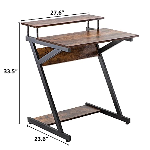 Small Desk for Bedroom 27", YOUDENOVA Computer Student Desk, Space