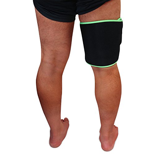 Inerzen Thigh, Quad, Hamstring Support Hot and Cold Gel Therapy Wrap - Includes Hot or Cold Gel Pack for Pain Relief - Microwavable, Freezable, Reusable (One Size Fits All)