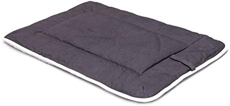 Dog Gone Smart Crate Pad With Sherpa Top Pet Bed (19" X 24", S, Pebble Grey)