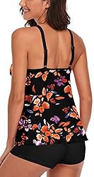 Omichic Women's Loose Bathing Suits Tankini Top