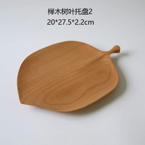 Best Quality - Tea Trays - Japanese Black Walnut Leaves Original Design Plate Wooden Snacks Fruit Leaf Creative Wood Tray Tea Tray Cake Tray - by SeedWorld - 1 PCs