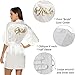Hawiton Women's Satin Silk Bride & Bridesmaid Robe Gold Glitter Wedding Party Kimono Robes