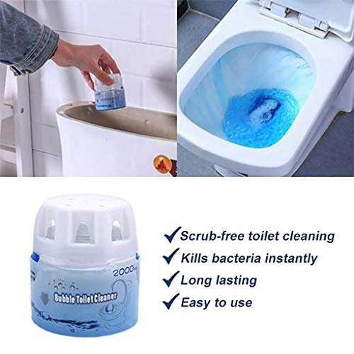 SeaHome Automatic Toilet Cleaner Magic Flush Bottled Helper, Blue Bubble Toilet Cleaner Toilet Bowl Toilet Tank and Bathroom Cleaning System (2 Pack)