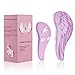 Terresa Detangler Hair Brush for Wet or Dry, Thick or Thin, Curly or Straight Detangling Hair - Shampoo Brush Children’s Hair Tangles Painless with Pink, Angel Wing and Unicorn Hair Comb Set