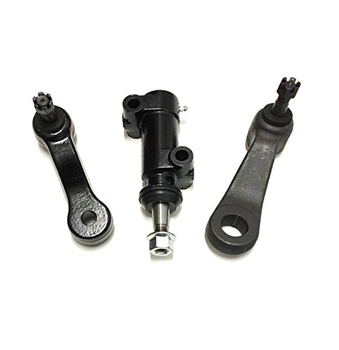 PartsW 3 Piece Steering Kit Idler Arm Pitman Arm With 4 Grooves Idler Arm Bracket Assembly for Cadillac Chevrolet and GMC