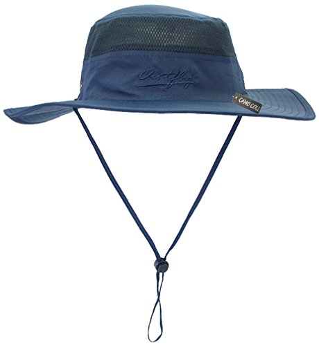 Camo Coll Outdoor UPF 50+ Boonie Hat Summer Sun Caps (One Size, Steel Blue)