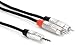 Hosa HMR-006Y Pro Stereo Breakout Cable - 3.5mm TRS Male to Dual RCA Male - 6 foot