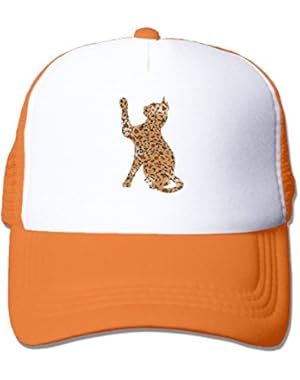 Leopard Cat Unisex Mesh Hat Adjustable Sports Baseball Cap