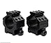 Green Blob Outdoors (A-081 30mm Rings Black Rifle Tactical Low Profile Picatinny Scope Rings W/Accessory Rail for Lasers, Flashlights, Nikon, Leupold, Vortex, Burris