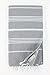 Turkish Towel Fouta Peshtemal Striped Beach Bath Spa Yoga Hammam Gym Pool Towel Wrap Pareo Sarong Authentic 100% Turkish Cotton Various Colors (Gray)