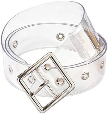 Allegra K Womens Grommet Clear Waist Belt Plus Size Plastic 