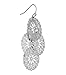 INPINK Fashion Jewelry Chrysanthemum Filigree Chandelier Earrings in Silver-Tone