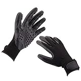 Pet Grooming Gloves, Shedding Brush, Combing and Massage, For Dogs, Horses, Cats, Rabbits, Cows, Other Pets and Livestock, Long & Short Fur, One Pair