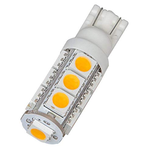 HERO-LED  T10WG13T-WW 12V DC T10 Wedge 194 921 168 Ultra Bright 13-LED 5050 SMD LED Bulb, 20-Pack, Warm White/Soft White 3000K - Thumbnail 2