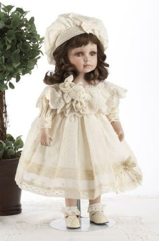 Delton 18" Porcelain Cream Dress Doll "Lila"