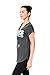 Ultra Game Women's Standard Vintage Stripe Soft Modal Tee Shirt, Heather Charcoal, Large