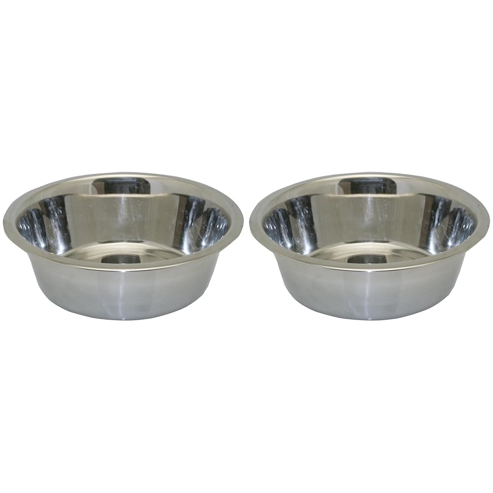 Pet Platter Stainless Steel Pet Bowl, 29 cm/ 11.5-Inch (Pack of 2)