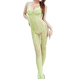 iecool Women's Sexy Lingerie Straps Sleeveless Fishnet Body Stockings Jumpsuits