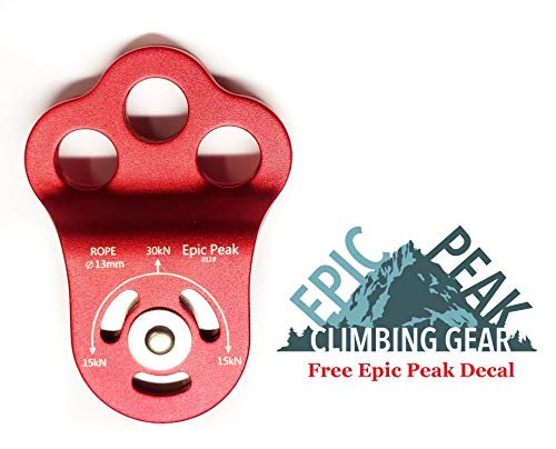 Epic Peak 30KN Triple Attachment Climbing Hitch Pulley for 13mm Rope