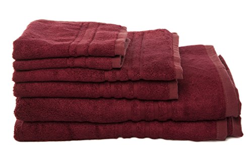 Bamboo Bath Towel 6 Piece Set (Burgundy)