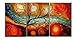Colorful Tree Modern Abstract 100% Hand Painted Oil Painting on Canvas Wall Art Deco Home Decoration (Unstretch No Frame)