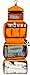 Mowham Toiletry Bag Medium Hanging Cosmetic Organizer Foldable Waterproof Travel Kit Bathroom Storage for Boys Men/Women balck (Orange)