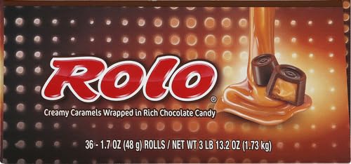 ROLO RICH CHOCOLATE CARAMELS CANDY ROLLS, 1.7 OZ (36 COUNT)