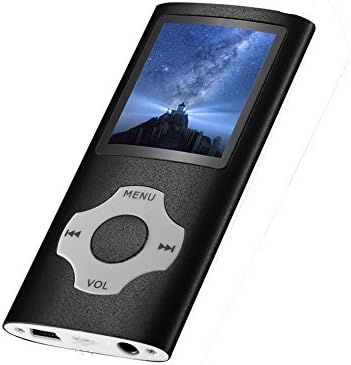 Wyne Technology 16GB MP3 MP4 Player with Assorted bajiao Micro SD Slot Fashion Durable Portable Music Player Energy Saving FM Radio Turner Video Player Photo Viewer Voice Recorder (Black)