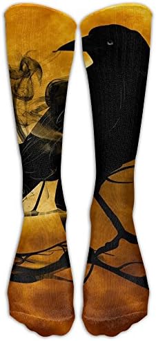 Moonlight Crow Unisex Knee High Socks Sports Socks With Fancy Design Multi Colorful Patterned