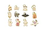 Lenox Halloween Trick Or Treat Miniature Tree Ornaments 12 Pumpkin Ghost Cat
