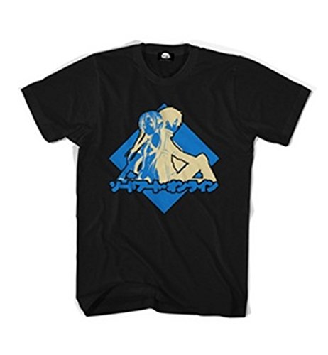 Blue Kirito & Asuna Sword Art Online SAO Anime Funny Men Short Sleeve Cotton T-Shirt Black