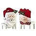 Stock Show Christmas Chair Covers Set of 2, Mr Mrs.Santa Chair Slipcover Suit Snowman Snowflakes Chair Back Cover Kitchen Dining Room Hotel Xmas Holiday Party Decor