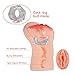 Male Masturbator Pocket Pussy Stoker with Cock Ring, SHEQU Adult Sex Toy for Men Masturbation Silicone Waterproof Realistic Vagina with Labia (Anna's Pussy)