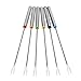 6Pcs Stainless Steel Forks Dessert Server Skewer Fondue Pot Forks Kitchen Tool Tableware Perfect for Cheese Meat Chocolate Dessert