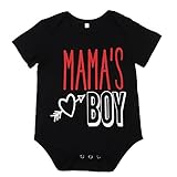 Baby Boy Clothes Newborn Infant Letter Printed Short Sleeve Romper Bodysuit Jumpsuit Outfit Black (0-9 Months)