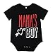 Baby Boy Clothes Newborn Infant Letter Printed Short Sleeve Romper Bodysuit Jumpsuit Outfit Black (0-9 Months)