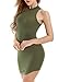 Vin Beauty Women's Halter Backless Bandage Dress / Sexy Mini Dresses (Army Green, S)