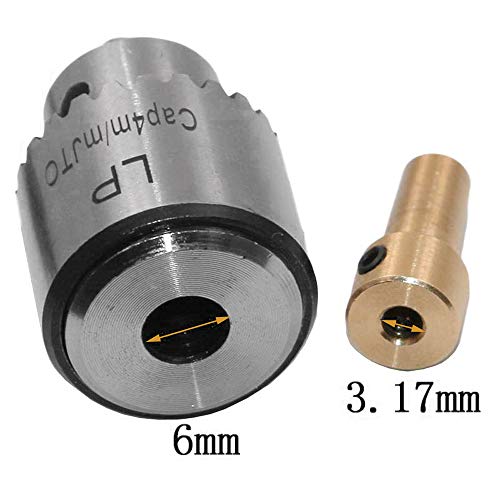 Muye 4pcs 0.3-4mm Micro Motor Quick Change Drill Chuck Clamping 1/8"(3.17mm) Shaft Connecting Rod Brass Sleeve Hexagonal Wrench - Thumbnail 6