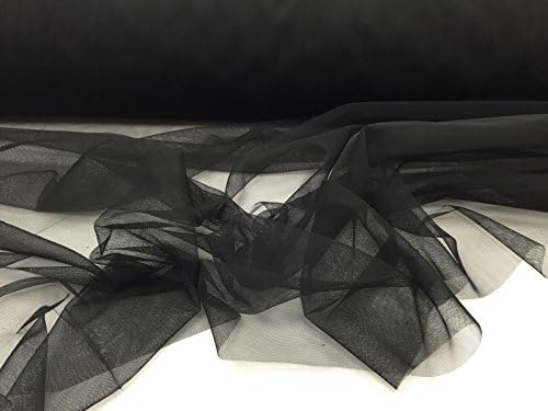 36"x 60" 2 Way Fabric Stretch Mesh Black Polyester Wedding Bails, Bridal Dresses, Crafts Sewing Decoration 1Yard