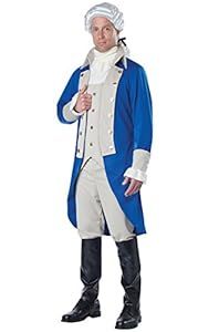 California Costumes Men's George Washington Costume, Blue/Tan, Small