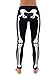 Tipsy Elves Black Skeleton Bones Mid Waisted Halloween Leggings Size Large