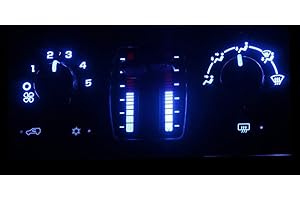 HERCOO Blue LED Lights Bulbs of AC Climate Heater Control Compatible with Chevy 03-06 Silverado Avalanche Tahoe Suburban, 05-09 Trail Blazer, GMC 03-06 Sierra Yukon XL, 05-09 Envoy XL XUV