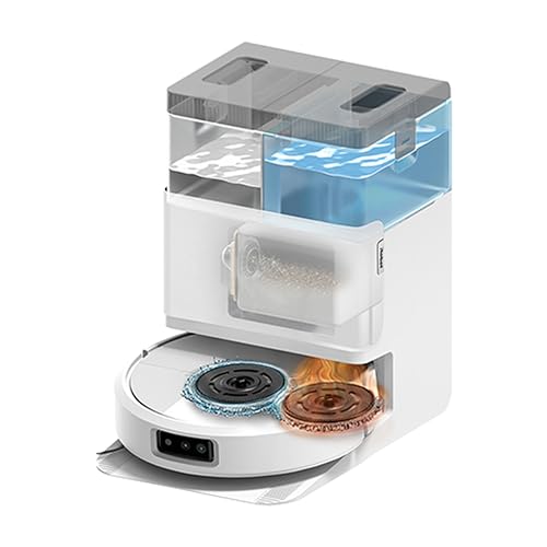 Roomba Plus 505 Combo Robot + AutoWash Dock Saugroboter mit Wischfunktion - Multifunktinales Dock - Clearview Pro LiDAR - 7000Pa - DualClean Wischpads mit PerfectEdge - SmartScrub - Weiß