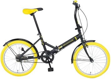 Amazon モービック インチ折り畳み自転車 カラータイヤ ブラックイエロー Bk Ye モービック 折りたたみ自転車
