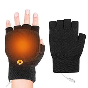 iFCOW Verwarmde handschoenen, USB verwarmde handschoenen mannen vrouwen winter elektrische verwarming warme…