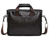 Bostanten Leather Briefcase Handbag Messenger Laptop Business Bags for Men