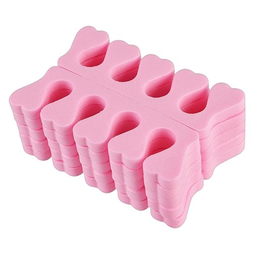ReNext 20 Pcs Nail Art Salon Soft Finger Toe Separator Pedicure Manicure Tool Pink