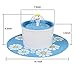 NO.7Artisan Pet Flower Fountain Automatic Electric Water Bowl (Blue)