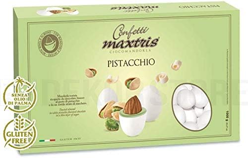 CONFETTI MAXTRIS 1 KG (2.2 lb) CIOCCOMANDORLA ITALIANA CONFETTI (PISTACCHIO)